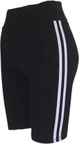 Modieuze Premium Dames Korte Joggingsbroek / Trainingsbroek / Sportbroek | Joggingshort | Zwart - XXL