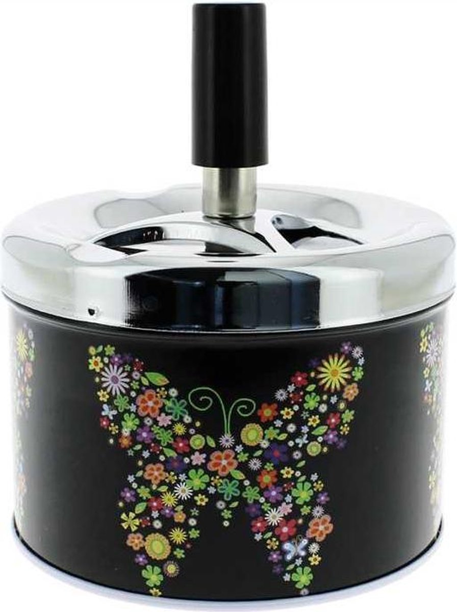 Draaiasbak tuinasbak voor binnen en buiten-SPINNING ASHTRAY (BUTTERFLY)