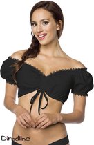 Dirndline Kostuum Top -XL- Strapless Zwart