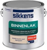 Sikkens Binnenlak - Verf - Hoogglans - Mengkleur - RIJKS zacht rood - 2,5 liter