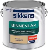 Sikkens Binnenlak - Verf - Hoogglans - Mengkleur - RAL1001 - 2,5 liter