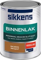 Sikkens Binnenlak - Verf - Hoogglans - Mengkleur - RAL8001 - 1 liter