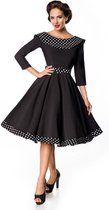 Belsira Swing jurk -3XL- Vintage Zwart/Wit
