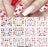 Nagelstickers - Nail art stickers 12 velletjes romantic II nagel decoratie  Dino`s Sale