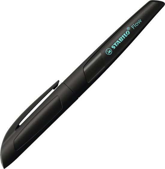 STABILO FLOW Balpen – Khaki/zwart, 0,5 Mm Medium Punt, Ergonomisch, Navulbaar, Documentecht, Zacht Schrijfgevoel