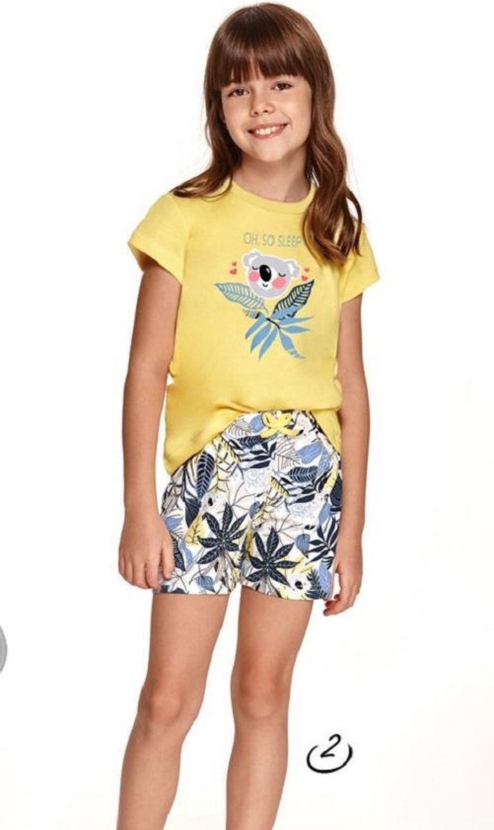 Taro Short Pyjama Hania. Maat 128 cm / 8 jaar Geel multi