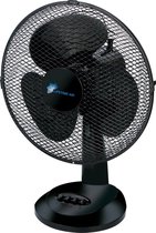 Lifetime Air Ventilator zwart | 38 Watt | Kantelbaar | 3 Snelheden | Zwenkfunctie |Waaier | Tafelventilator | Bureau | Diameter 30CM |