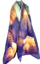 HH - sjaal dames - sjaals - sjaal kunst - sjaal mona lisa - sjaals - sjaal katoen - sjaal artistiek - sjaal diverse kleuren