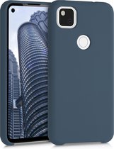 kwmobile telefoonhoesje voor Google Pixel 4a - Hoesje met siliconen coating - Smartphone case in leisteen