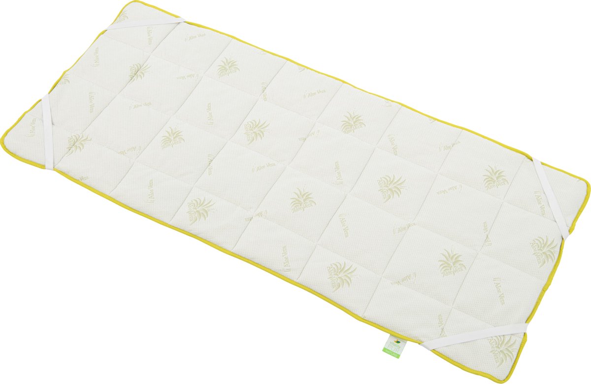 Vitality Pur Soft Touch Aloë Vera Matrastopper – 180x200 cm - Zachte Topper met Anti-Allergie Behandeling – Wasbaar & Comfortabel Wit