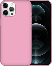 iPhone 11 Pro Max Case Hoesje Siliconen Back Cover - Apple iPhone 11 Pro Max - Roze