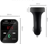 Bluetooth FM Transmitter Auto - 12V-24V - Auto lader - Handsfree bellen - Dubbele 2.1A USB Snel Lader - Bluetooth Audio Receiver Voor Alle Telefoons