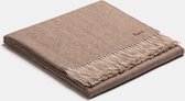 ALPAKA, Exclusive Fishbone, Alpaca-wollen Plaid - Bruin/Beige – 130x200