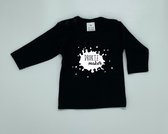 Shirt Wild boy - Zwart, 74