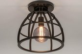 Lumidora Plafondlamp 73655 - E27 - Zwart - Bruin - Metaal - ⌀ 34 cm