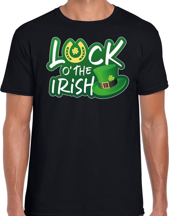 Golven motor maximaal St. Patricks day t-shirt zwart voor heren - Luck of the Irish - Ierse feest  kleding /... | bol.com