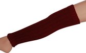 Hirsch Natur beenwarmers - one size - warm rood - 100% wol (bio)