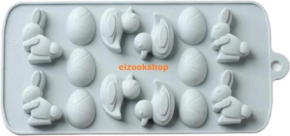 Paasvorm - paas eendjes - paashaasjes - paaseitjes - chocolade - fondant