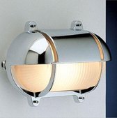 Outlight - Buitenlamp - Scheepslamp Maritime 21cm - Chroom, mat glas - Outlet