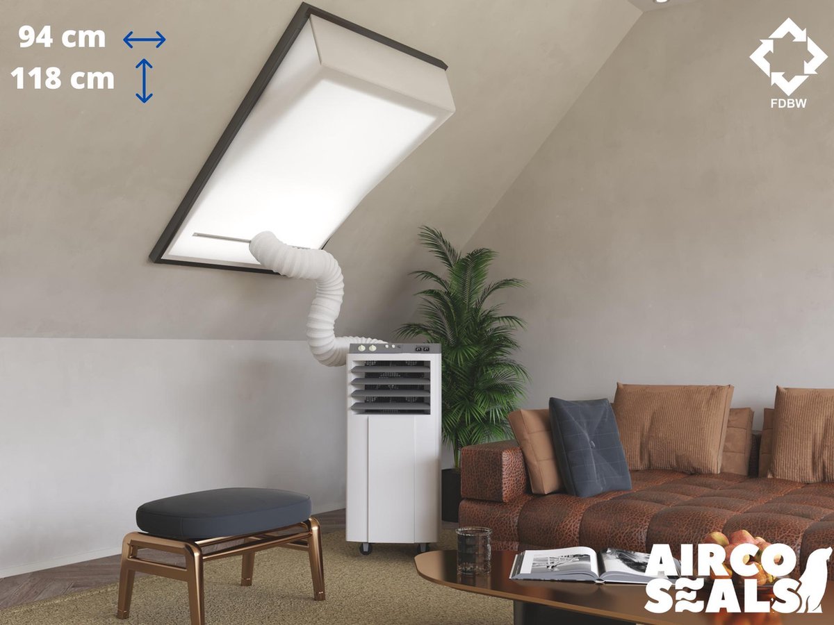 FDBW PK06 - Airco Raamafdichtingskit - 94 x 118 cm - Geschikt voor Velux Tuimelvenster Dakraam