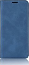 Samsung Galaxy S20 FE Hoesje - Mobigear - Retro Slim Serie - Kunstlederen Bookcase - Blauw - Hoesje Geschikt Voor Samsung Galaxy S20 FE