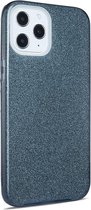 Apple iPhone 12 Pro Max Hoesje - Mobigear - Glitter Serie - Hard Kunststof Backcover - Donkerblauw - Hoesje Geschikt Voor Apple iPhone 12 Pro Max