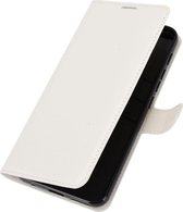 Mobigear Telefoonhoesje geschikt voor Motorola Moto G9 Play Hoesje | Mobigear Classic Bookcase Portemonnee | Pasjeshouder voor 3 Pasjes | Telefoonhoesje voor Pinpas / OV Kaart / Rijbewijs - Wit