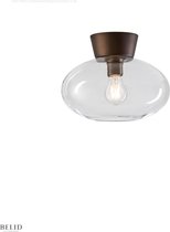 Bullo plafondlamp H 212mm Oxide - klaar glas