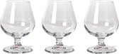 Set van 6x stuks Cognac glazen transparant 250 ml - Cognacglazen/likeurglazen