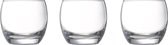 12x Stuks bolvormige waterglazen/drinkglazen transparant 320 ml - Glazen - Drinkglas/waterglas/tumblerglas