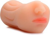 Sarah's Sexy Mouth Masturbator - Toys voor heren - Kunstvagina - Beige - Discreet verpakt en bezorgd