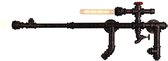 Amerikaanse Smeedijzeren Gun / Geweer Lamp - Retro - Loft Pistool - Industriële Stijl - Waterleiding - Wand / Muurlamp - Lamp11