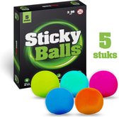 Sticky Balls 5 Stuks Globbles Fidget Toys Kinderspeelgoed - Anti-Stressballen - Glow In The Dark Effect - Ecomtrends®