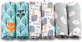 Flanellen Luiers - 80 x 80cm - 6 Pack - Flanellen doeken van flanel katoen - Mint - Fensilo