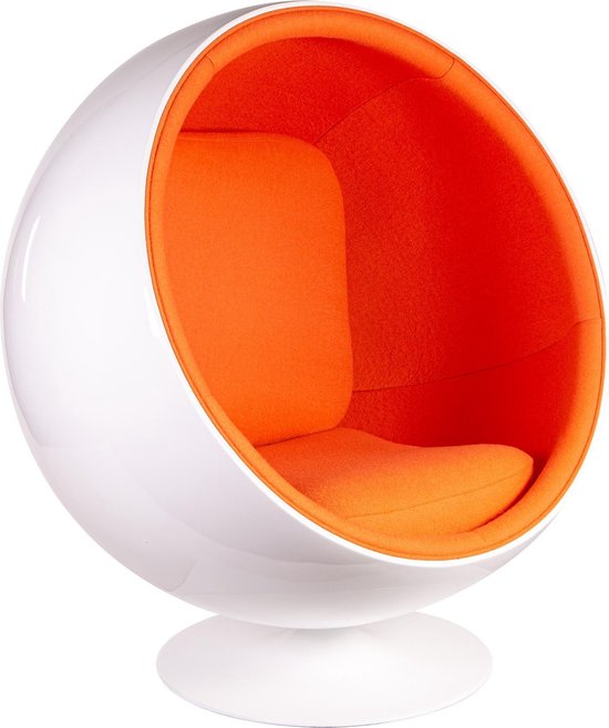 Design lounge stoel Ball Chair Glasvezel wit. | bol.com