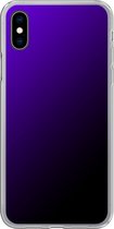 Apple iPhone X/Xs - Smart cover - Paars Zwart - Transparante zijkanten