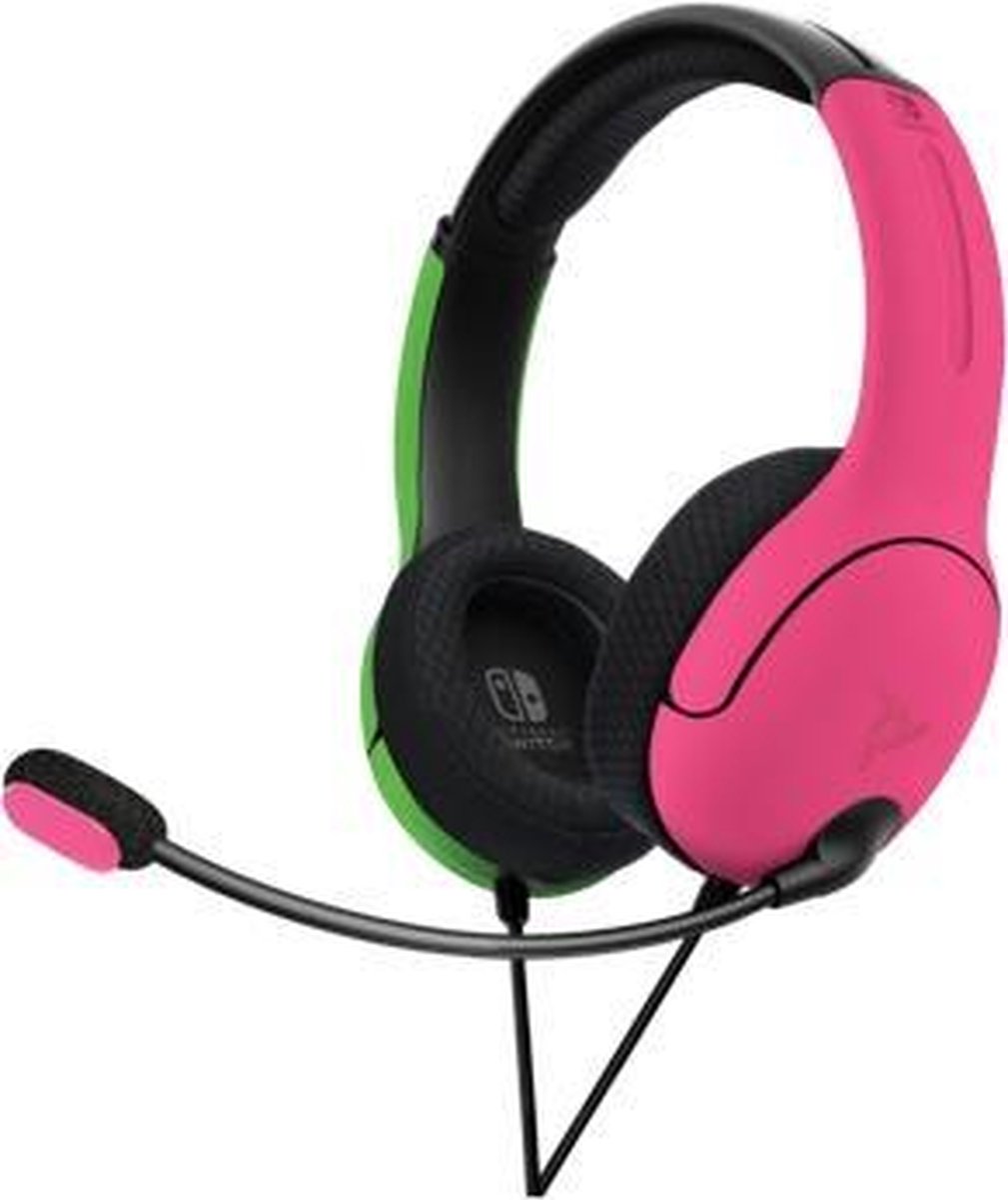 LVL40 Wired Stereo Headset Pink Green Nintendo Switch bol