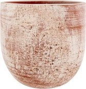 Bloempot voor Binnen en Buiten - Plantenbak - Plantenpot - Obsoleto terracotta - 14x14xh12cm - Rond aardewerk