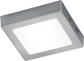 LED Plafondlamp - Plafondverlichting - Torna Zonin - 12W - Warm Wit 3000K - Vierkant - Mat Nikkel - Aluminium