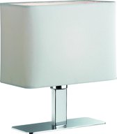LED Tafellamp - Tafelverlichting - Torna Migon - E14 Fitting - Rechthoek - Mat Wit - Aluminium