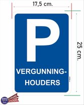 Parkeren vergunninghouders verkeersbord sticker