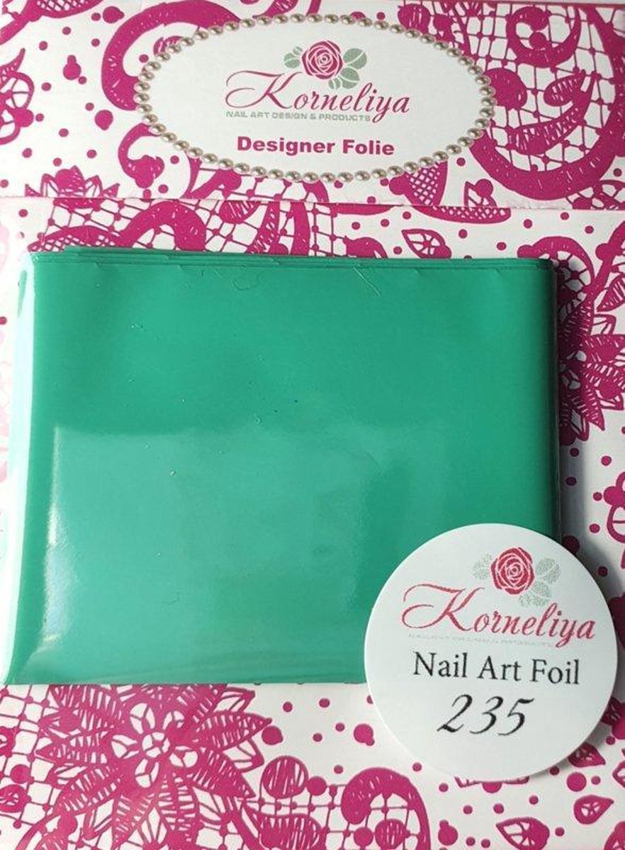 Goedkoopste Korneliya Nailart folie - Transfer folie - Nagel Folie Mat CraquelÃ© Mint Groen 235