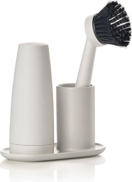 Zone Denmark Afwasset – Driedelig – Met Borstel, Houder En Zeepdispenser – Zwart – Design