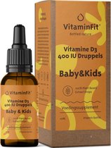 VitaminFit Vitamine D3 Baby & Kinder Druppels - Voedingssupplement- 100% Natuurlijk & Plantaardig - Voor baby's vanaf 0 jr - 10 ml