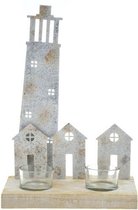 PORTE-LUMIÈRE WAXINE MAISONS DE PHARE BLANC 29 CM