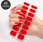 Goodlux nagelstickers set 48 stuks - Plaknagels - Kunstnagels - Nepnagels - Rood