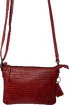 Bear Design Schoudertas / Clutch Croco rood