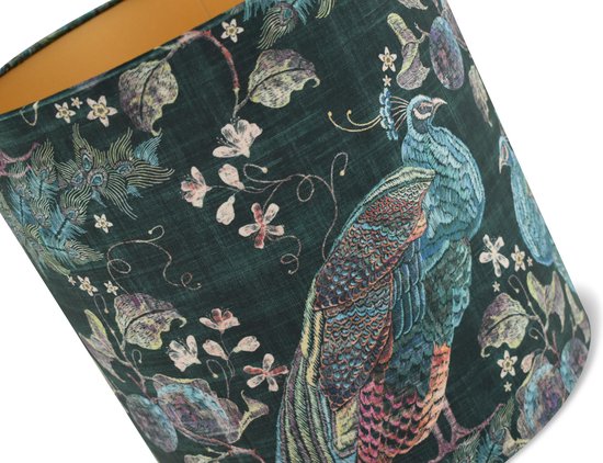 Abat-jour sur pied - Charly vert bouteille - 40x40x25cm