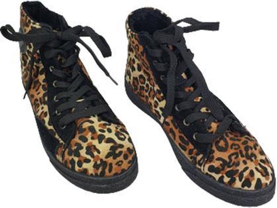 Schoenen half hoog panterprint met voering INGE - Zwart / Bruin - Maat 31 |  bol.com