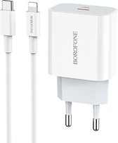 HOCO BA38A Speedy - PD3. 0 Chargeur 20W + Câble USB-C vers Lightning - Chargeur Power Delivery - Pour iPhone 12 - Wit